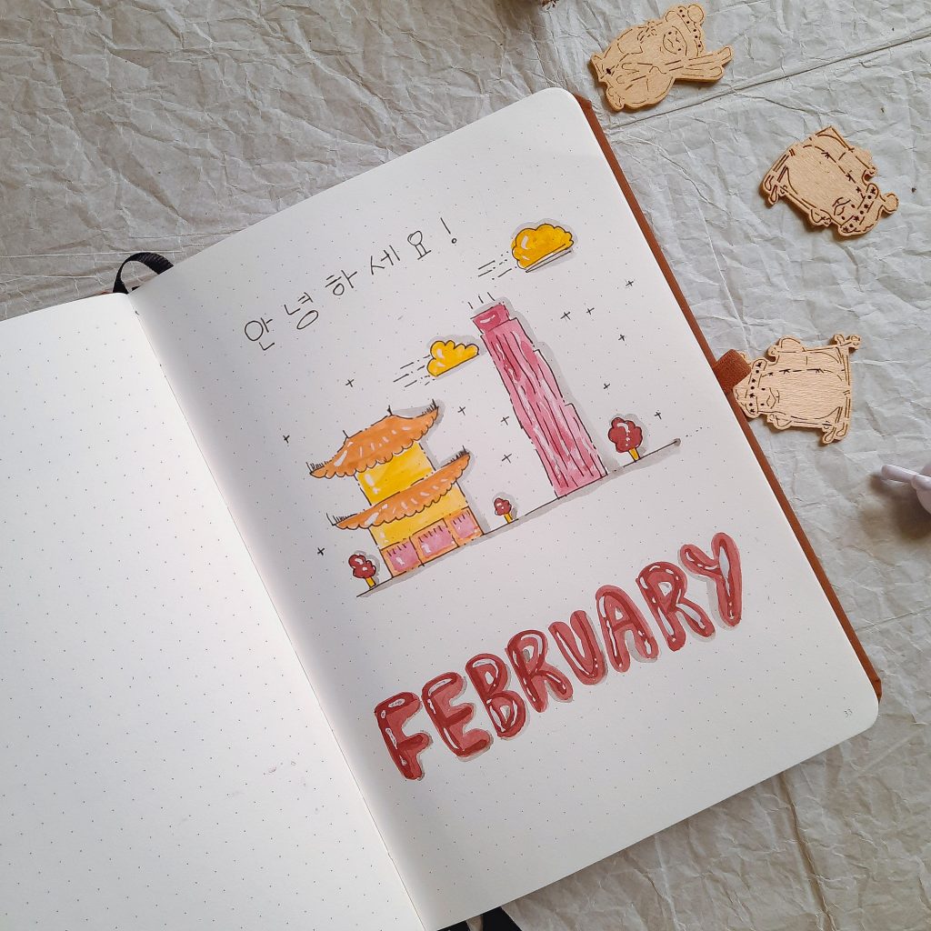 minimalist-bullet-journal-monthly-spread 