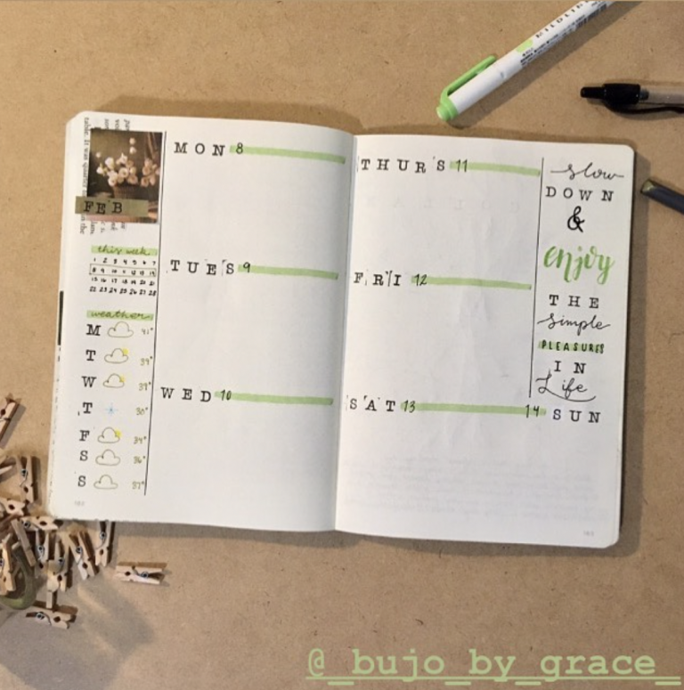 How to Create a Weekly Log in Your Bullet Journal | Bullet Journal India